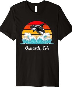 Vintage Oxnards CA Distressed Orca Killer Whale Art Premium T-Shirt